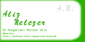 aliz melczer business card
